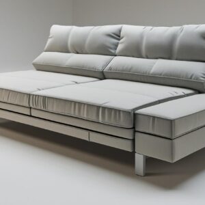 Futón Convertible Moderno Gris Ajustable