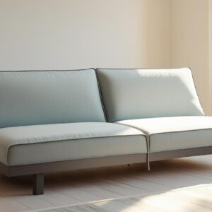 Futón Convertible Biplaza Gris Azulado Minimalista