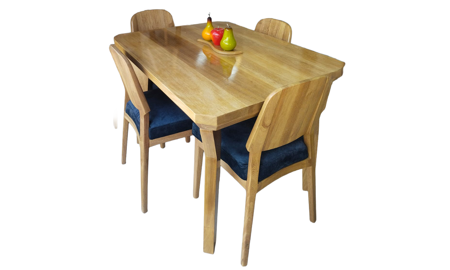 http://Juego%20de%20Comedor%20Moderno%20de%20Madera%20para%204%20Personas%20con%20Asientos%20Acolchados