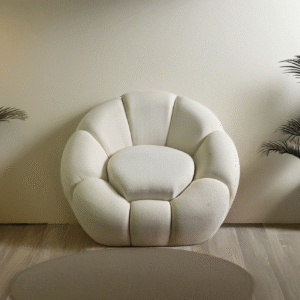 SIL-DES-BEI-RED-001 Con fondo Sillón de Diseño Moderno Redondo Tipo Concha